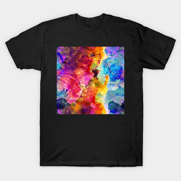 Splatter Painting Improvisation Seamless Pattern Digital Art T-Shirt by endi318